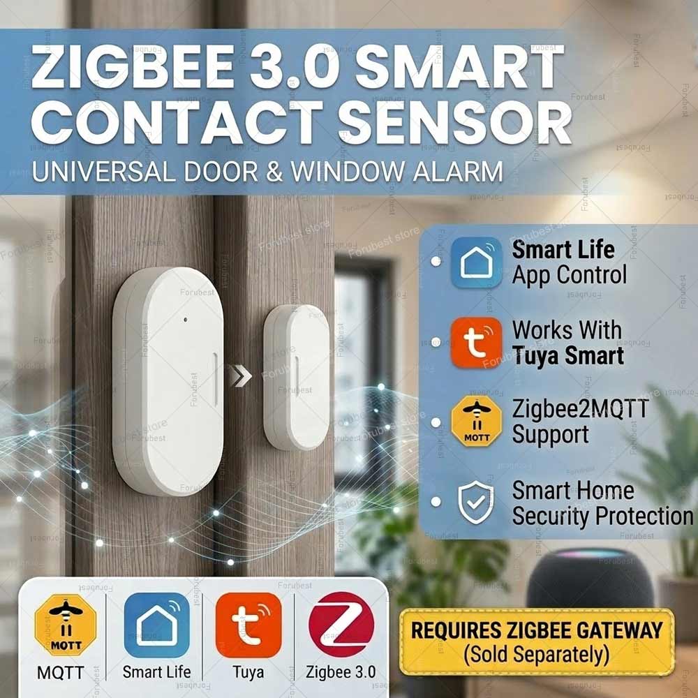 Smart Home Mqtt - Tuya Zigbee 도어 윈도우 센서 도난