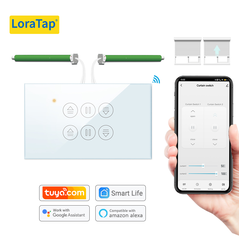 Smart Home Blinds - LoraTap-투야 미국 관형 모터 블라인드용 커튼