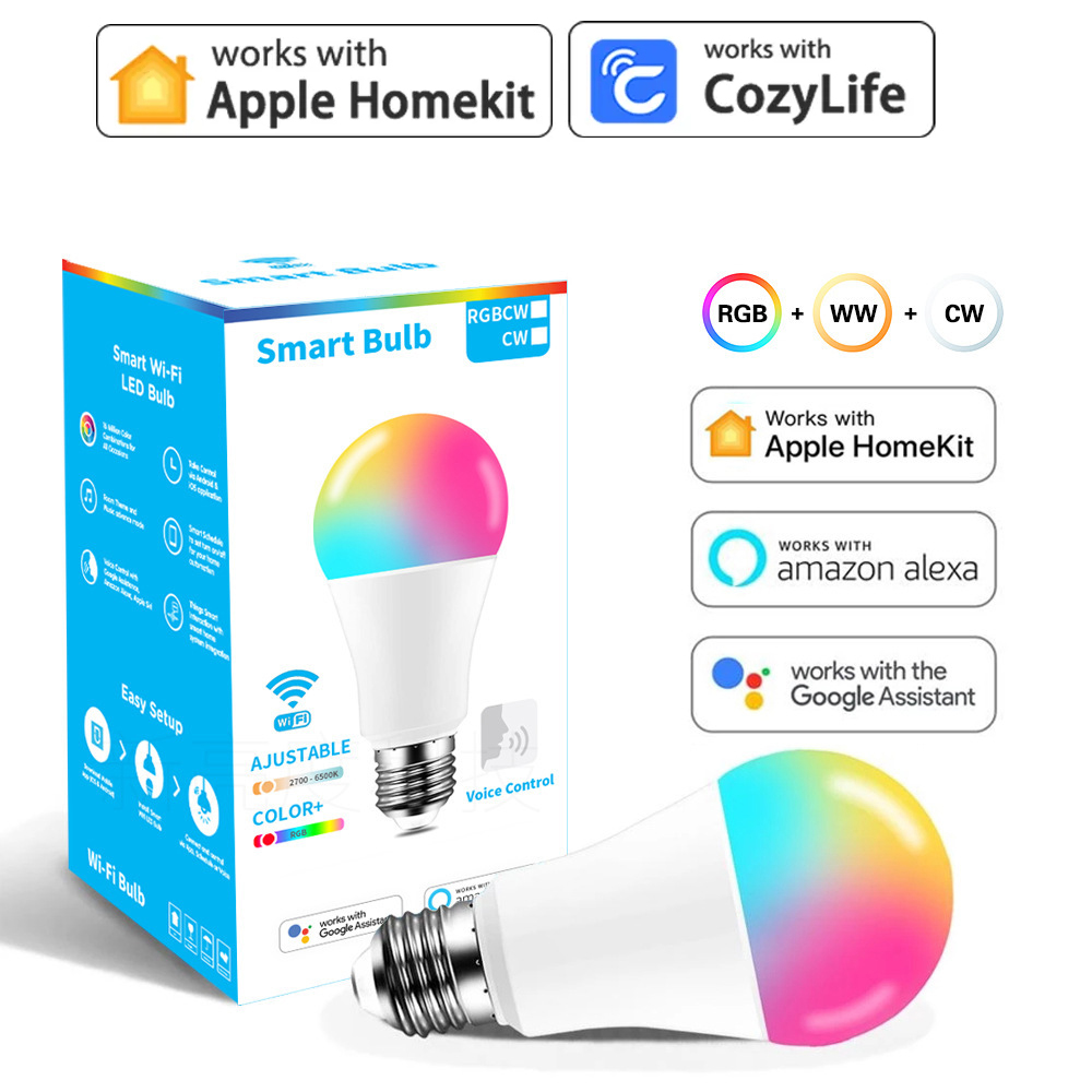 Alexa Compatible Bulb - 9W WiFi Homekit 라이트 램프 E27