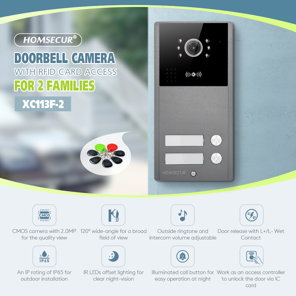 Video Doorbell - 4선식 XC113F-2 HD 실외 초인종 카메라