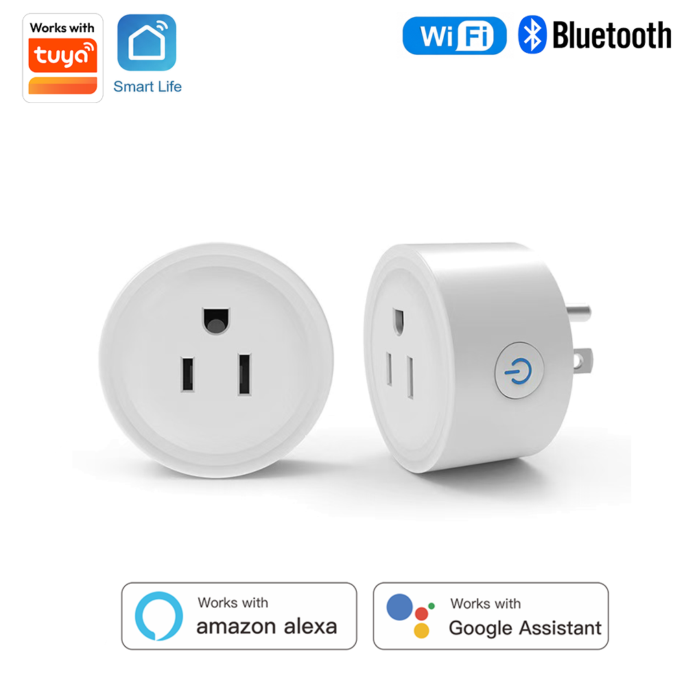 Smart Home Matter - 투야 미국형 10A 스마트 원형 플러그