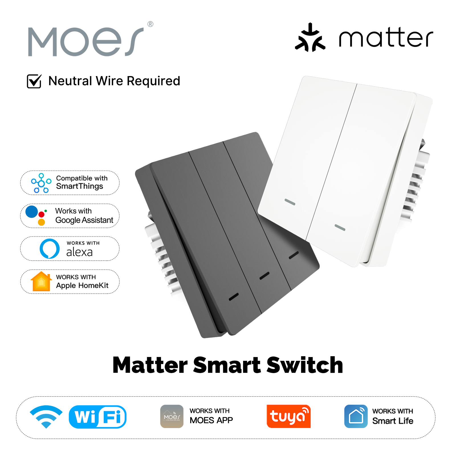 Smart Home Matter - MOES Matter Tuya WiFi 스마트 라이트