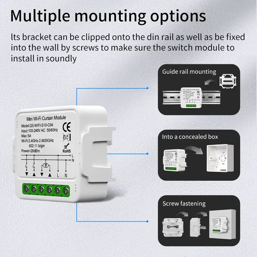 Smart Home Blinds - Tuya 스마트 지그비/WiFi 커튼 스위치 모듈