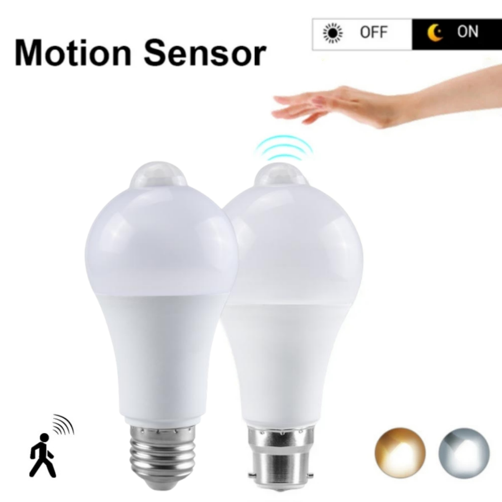 Voice Control Light Bulb - PIR 모션 센서 LED 전구 12W