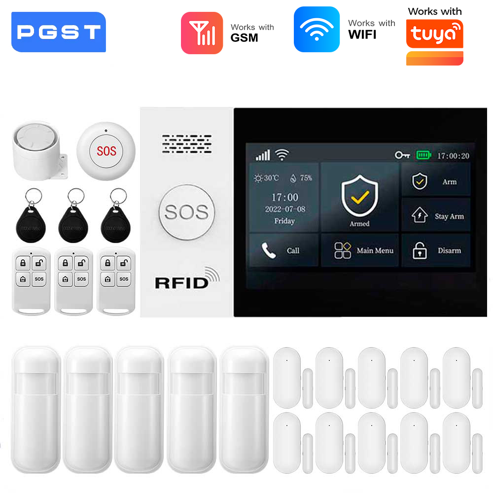 2.4G WIFI 스마트 GSM 알람 시스템, TUYA - Smart Home Wiser 리뷰 및 가격