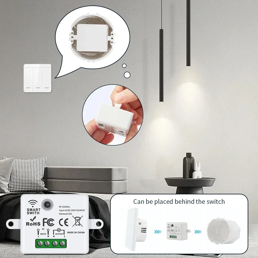 RF 433MHz 무선 원격 제어 스위치 스마트 홈 1 - Smart Home Matter 리뷰 및 가격