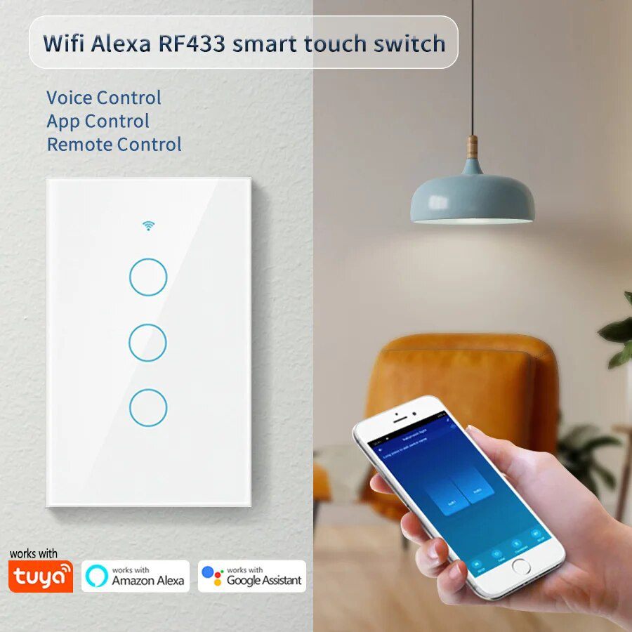 RF433 1/2/3/4 갱 US WiFi 스마트 벽  - Alexa Compatible Bulb 리뷰 및 가격