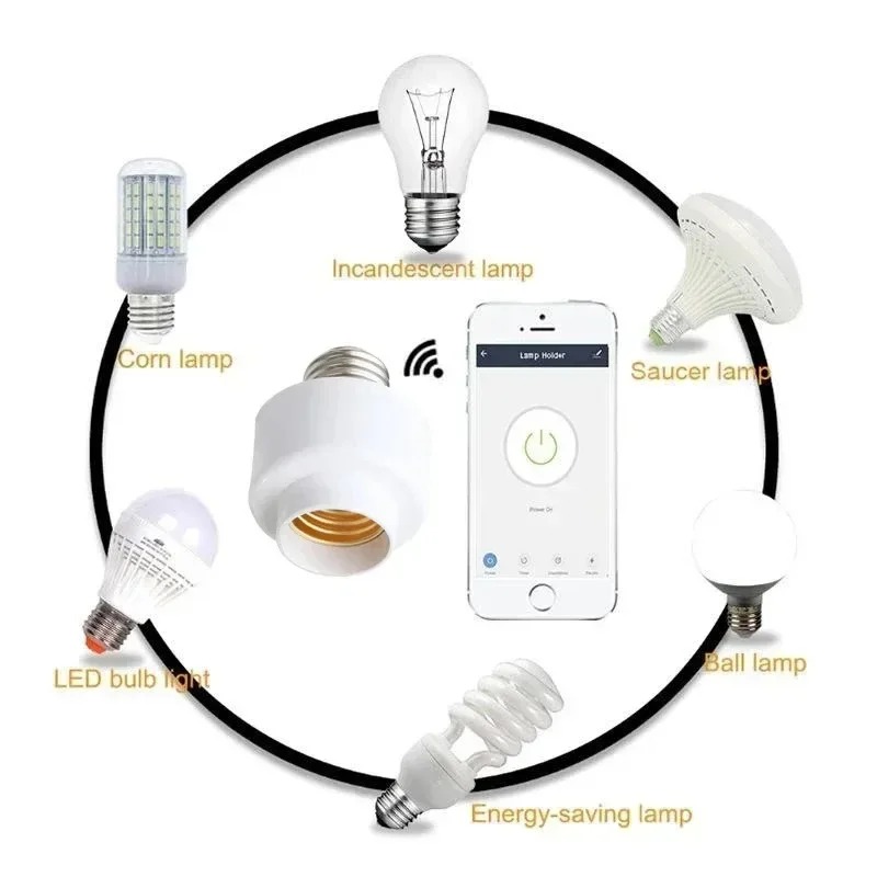 Tuya WIiFi BL E27 소켓 스마트 램프 홀더 - Voice Control Light Bulb 리뷰 및 가격