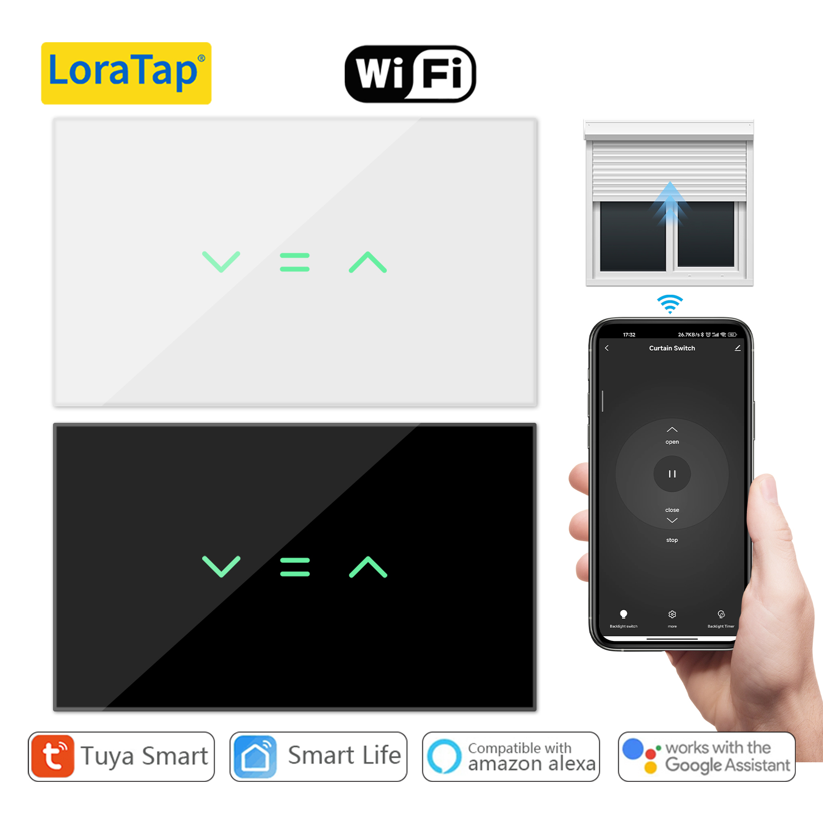 LoraTap US 커튼 블라인드 롤러 셔터 스위치 백 - Smart Home Blinds 리뷰 및 가격