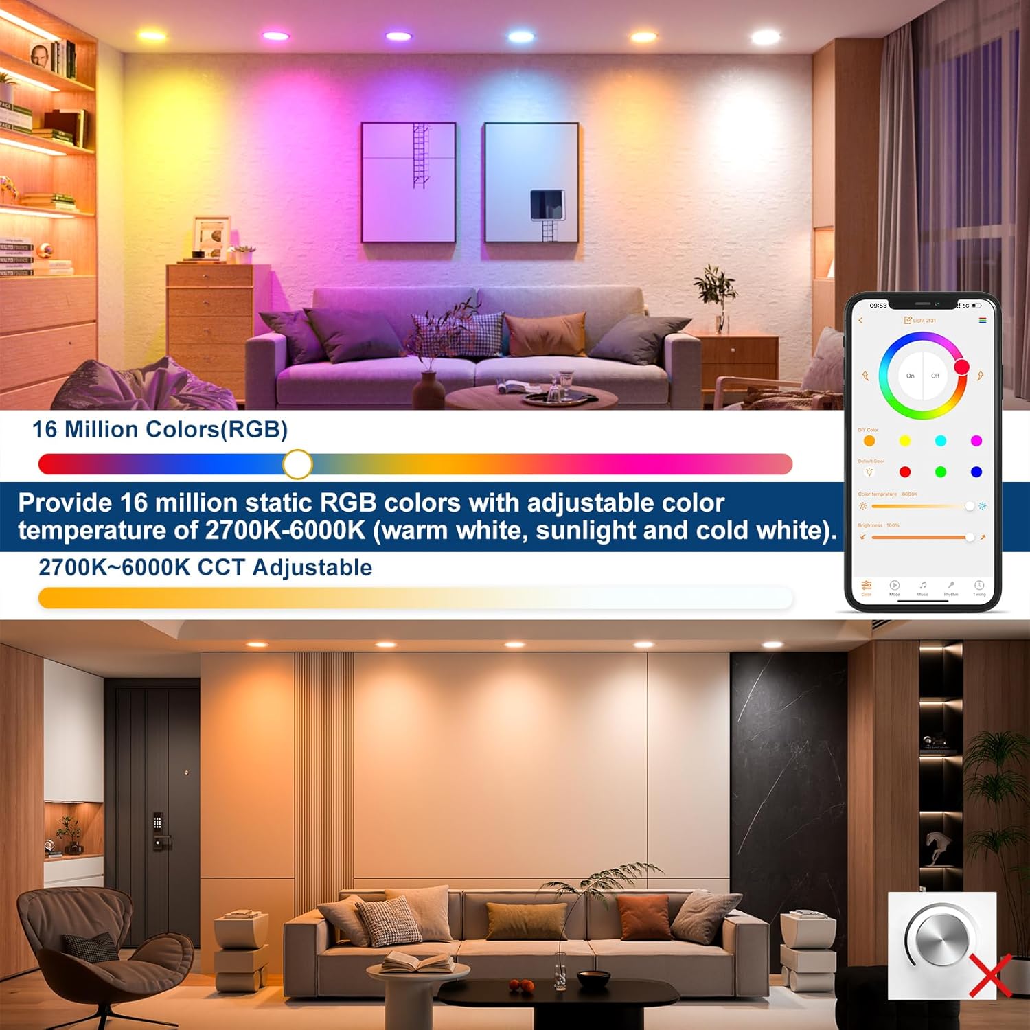 1-10PCS 10W 스마트 LED 다운라이트 블루투스 - Alexa Compatible Bulb 리뷰 및 가격