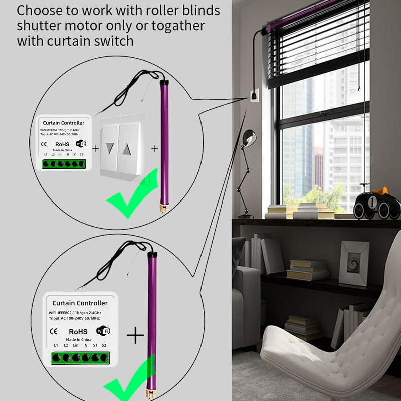 Wifi 스마트 커튼 스위치 모듈 Tuya 스마트 라이 - Smart Home Blinds 리뷰 및 가격