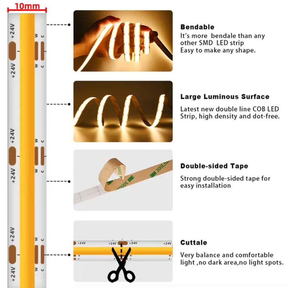 투야 지그비 COB CCT LED 스트립 라이트 24V - Alexa Compatible Bulb 리뷰 및 가격