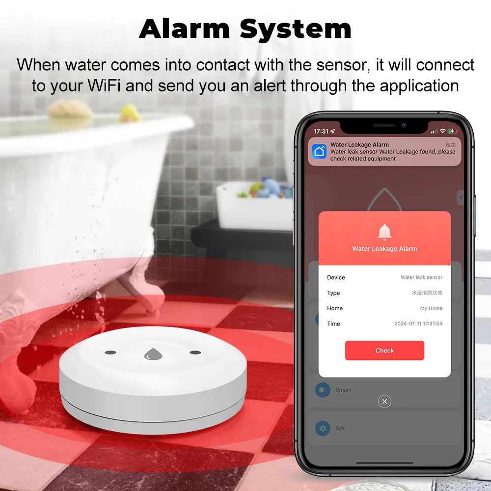 투야 지그비 스마트 침수 센서 누수 감지기, 홍수 누수 - Smart Home Ikea 리뷰 및 가격