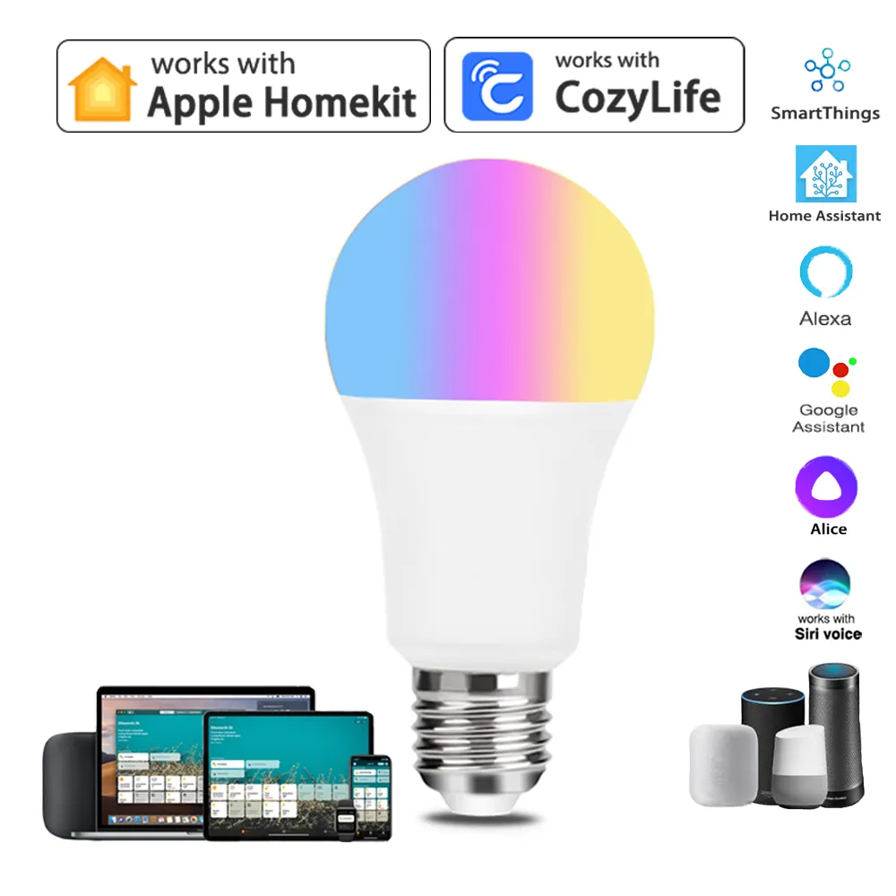 9W WiFi Homekit 라이트 램프 E27 LED - Alexa Compatible Bulb 리뷰 및 가격
