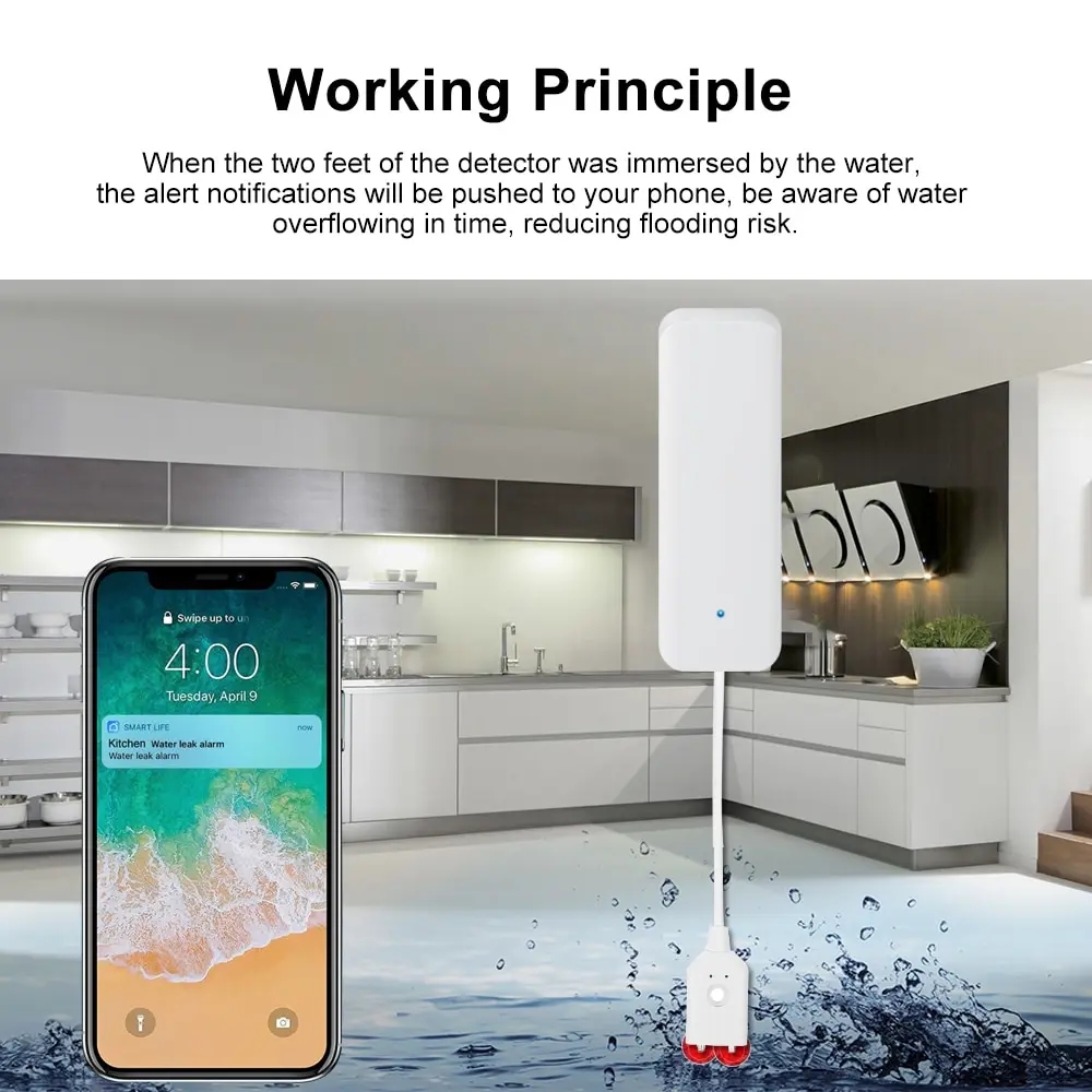 Tuya WiFi 스마트 누수 센서 물 오버플로 레벨  - Smart Home Ikea 리뷰 및 가격