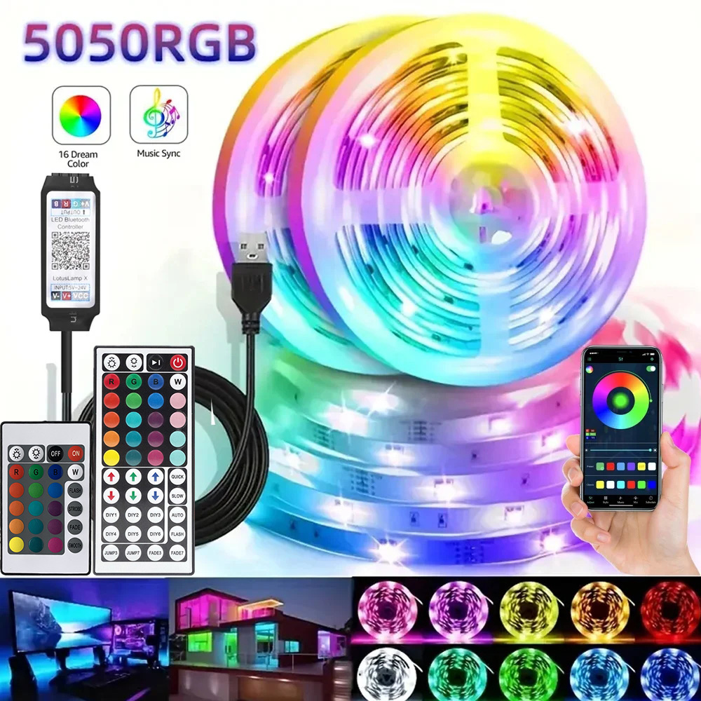 스마트 RGB LED 게이밍 라이트 스트립 USB 크리 - Voice Control Light Bulb 리뷰 및 가격