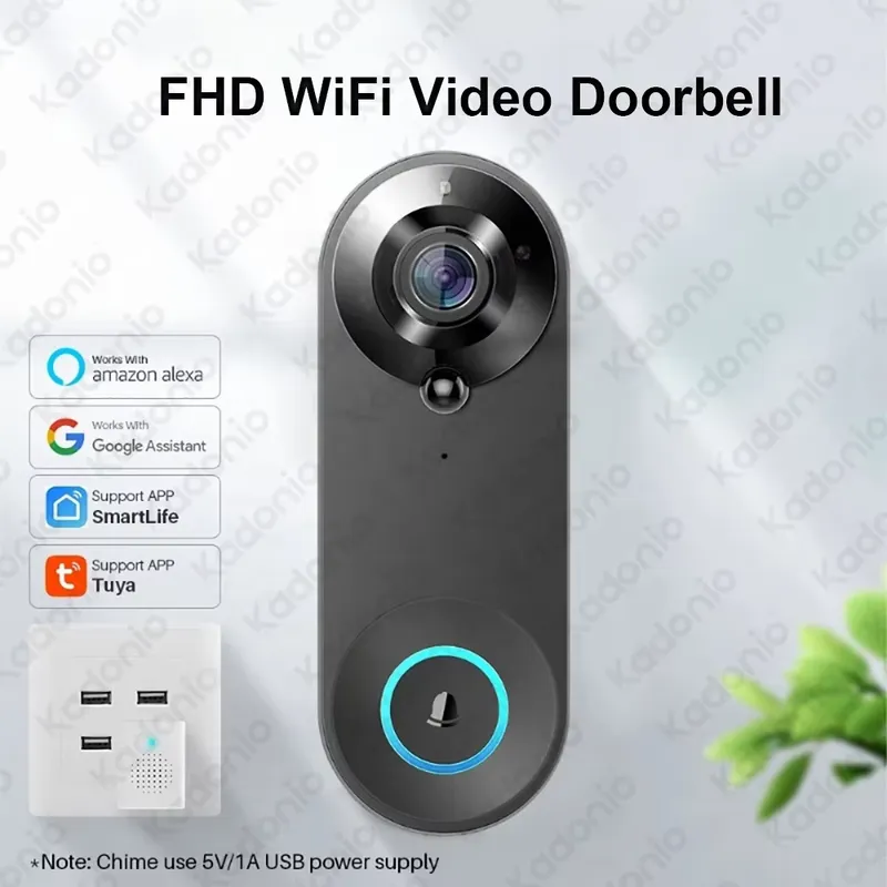 카도니오 1080P WiFi 비디오 도어벨 PIR 모션 - Video Doorbell 리뷰 및 가격