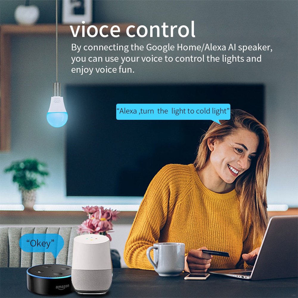 SIXWGH E27 전구 WiFi 9W 스마트 RGB  - Alexa Compatible Bulb 리뷰 및 가격