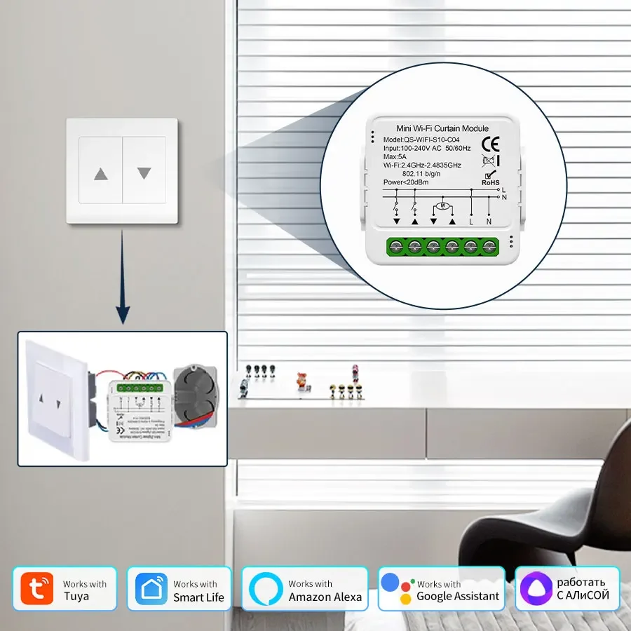 Tuya 스마트 지그비/WiFi 커튼 스위치 모듈 롤러 - Smart Home Blinds 리뷰 및 가격