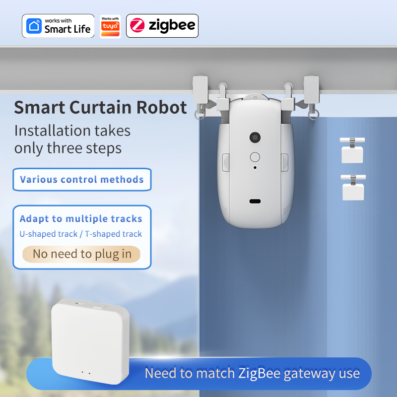 지그비 스마트 커튼 드라이버 로봇 자동 커튼 모터 커튼 - Smart Home Matter 리뷰 및 가격