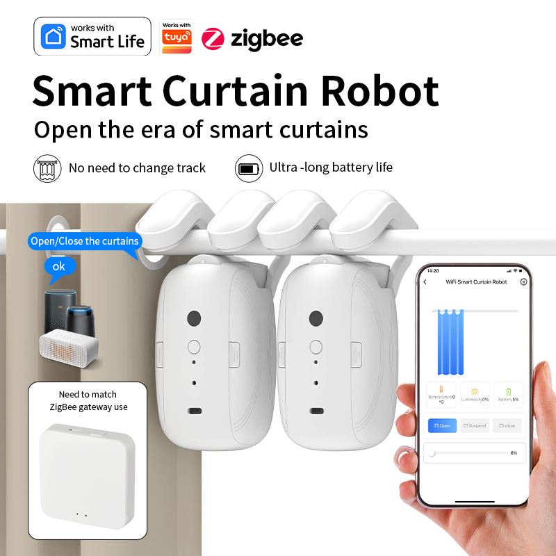 지그비 스마트 커튼 드라이버 로봇 자동 커튼 모터 커튼 - Smart Home Matter 리뷰 및 가격
