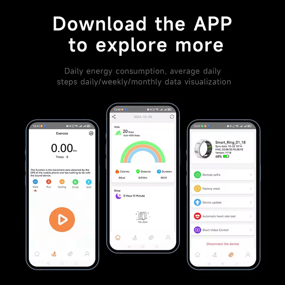 2 세트 디스플레이 화면 블루투스 스마트 링 수면 심박 - Smart Home Trainer 리뷰 및 가격