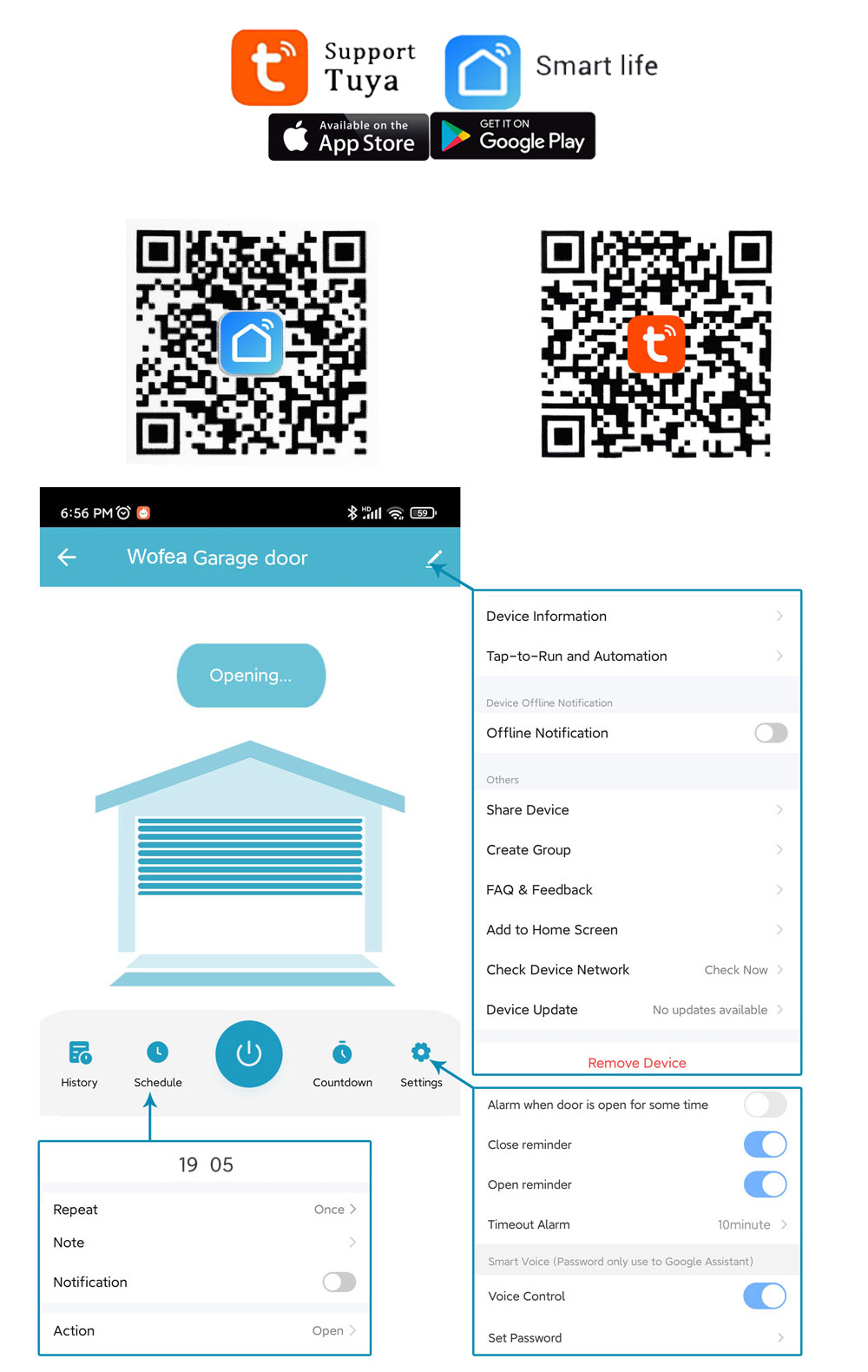 Wofea Tuya 스마트 WIFI 2.4G 차고 문  - Smart Home Hub Ikea 리뷰 및 가격