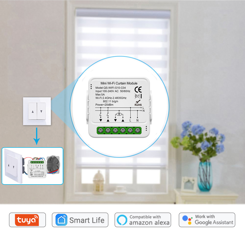 Tuya WiFi Zigbee 스마트 커튼 스위치 모듈 - Smart Home Blinds 리뷰 및 가격