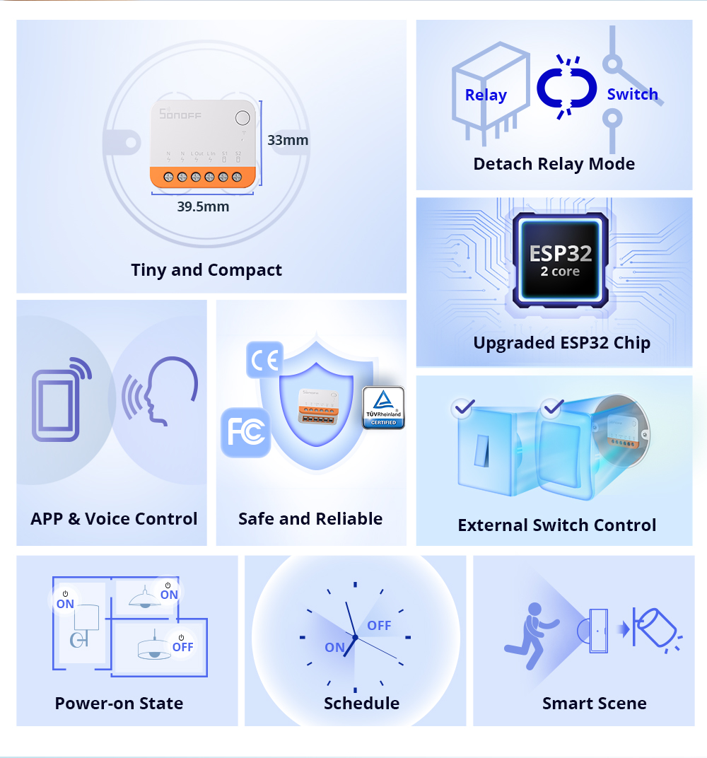 Sonoff Mini R4 Extreme Wifi 스마 - Smart Home Matter 리뷰 및 가격